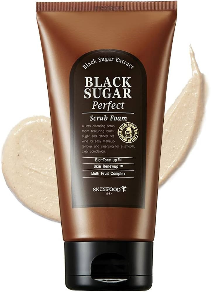 SKINFOOD Black Sugar Perfect Scrub Foam 180g - Detoxifying Pore Scrubs & Exfoliator Soft & Rich B... | Amazon (US)