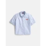 Weekend Academy Boys Cropped Cotton Poplin Work Shirt | Walmart (US)