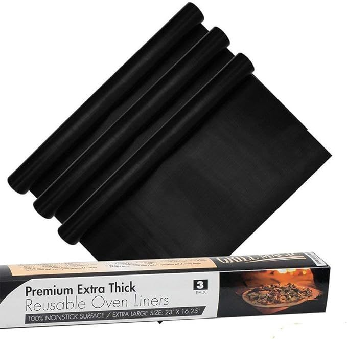 Non-Stick Heavy Duty Oven Liners(3-Piece Set)-Thick,Heat Resistant Fiberglass Mat-Easy to Clean-R... | Amazon (US)
