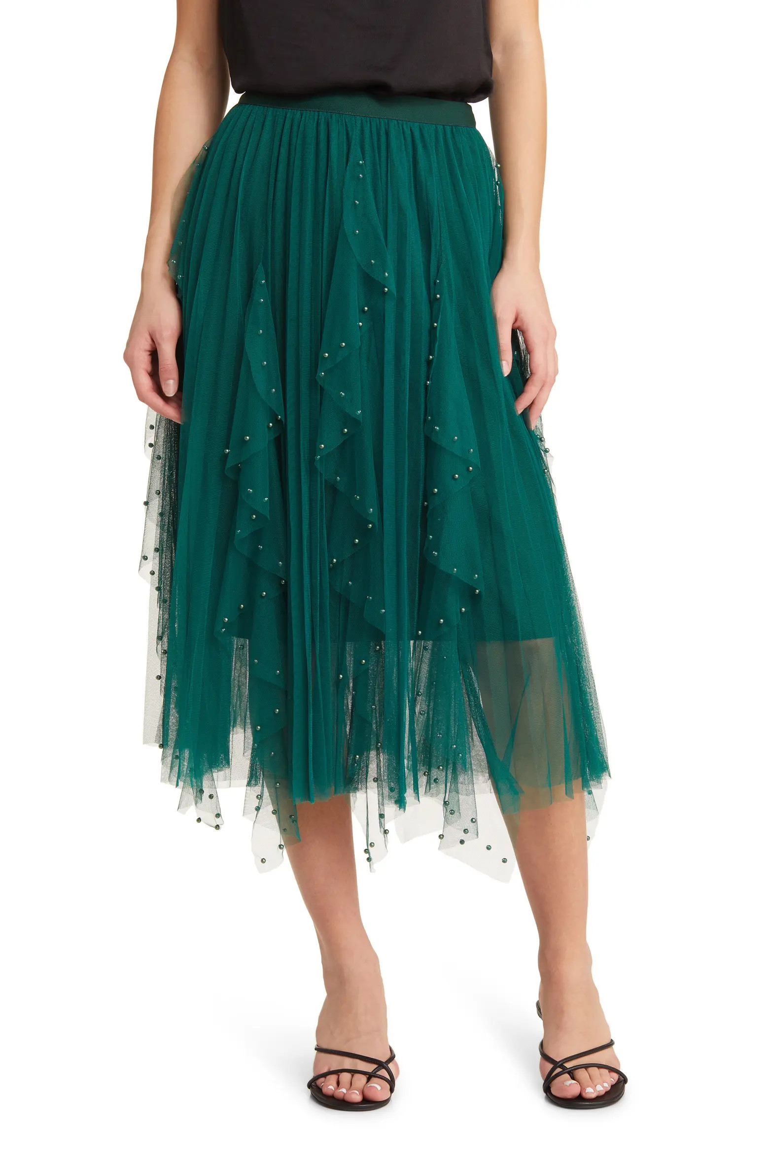 NIKKI LUND Wendy Beaded Tulle Skirt (Women) | Nordstrom | Nordstrom