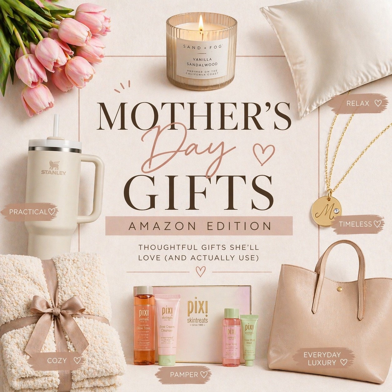 If you’ve been stressing about what to get her… I just made it easy. These Mother’s Day Amazon finds are thoughtful, practical, and actually things she’ll use (and love).
From cozy to luxe to everyday essentials… this is your one-stop gift guide 
Perfect for last-minute shoppers too (hello fast shipping 🙌)
Save this, send it to your siblings, and thank me later

mothers day gifts amazon, amazon gift ideas for mom, last minute mothers day gifts, thoughtful gifts for mom, affordable luxury gifts, amazon finds 2026, gift guide for her, gifts she will love, practical gifts for mom, cozy home gifts, self care gifts for mom, amazon must haves, viral amazon finds, everyday luxury gifts, pinterest gift ideas, mom gift guide 2026, unique gifts for mom, aesthetic amazon finds, gift ideas under $50, amazon lifestyle finds

#LTKSaleAlert #LTKmomlife #LTKMothersDay