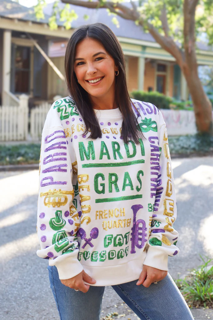 All Things Mardi Gras Sweatshirt | Belle Cher