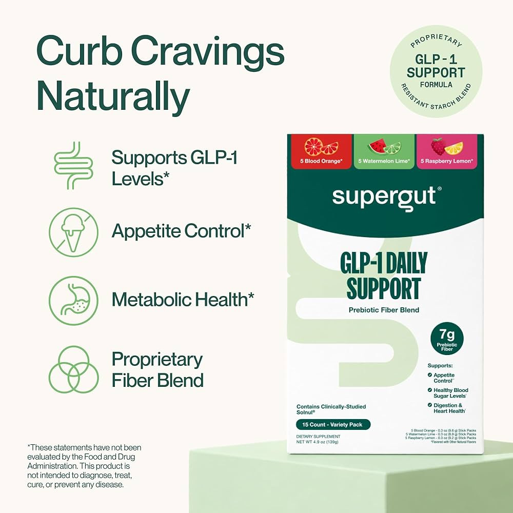 Supergut GLP1 Daily Support, Variety Pack - High Fiber GLP-1 Supplement Powder for Women & Men - ... | Amazon (US)