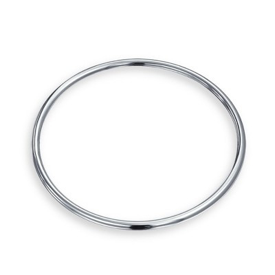 Bling Jewelry Classic Stackable 3MM Dome Round Edge .925 Sterling Silver Bangle Bracelet | Target