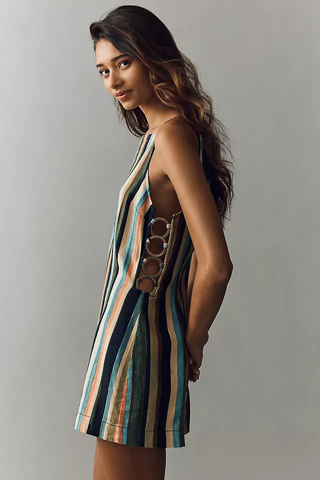 Linen Blend Cutout Romper | Anthropologie (US)