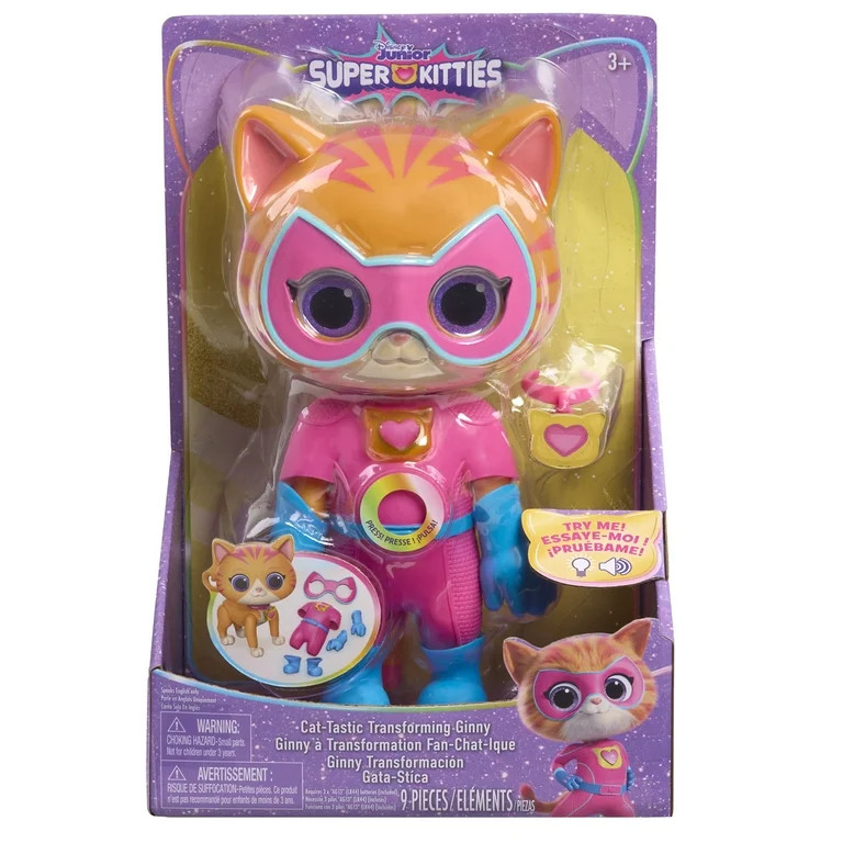 Disney Junior SuperKitties Cat-Tastic Transforming Ginny Lights and Sounds Figure, Kids Toys for ... | Walmart (US)