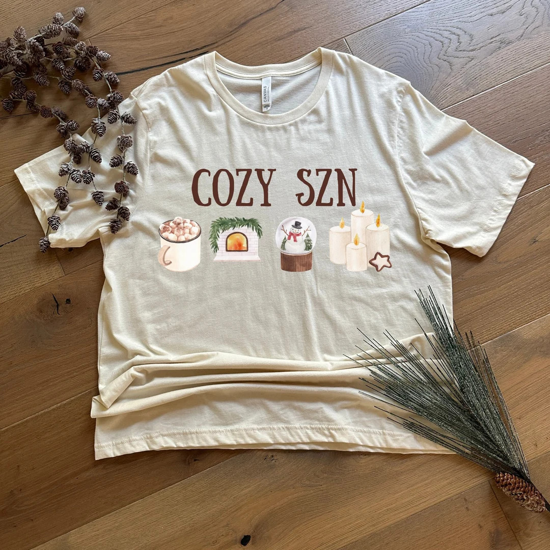 Cozy Szn Shirt Cozy Shirt Snow Globe Shirt Cute Christmas - Etsy | Etsy (US)