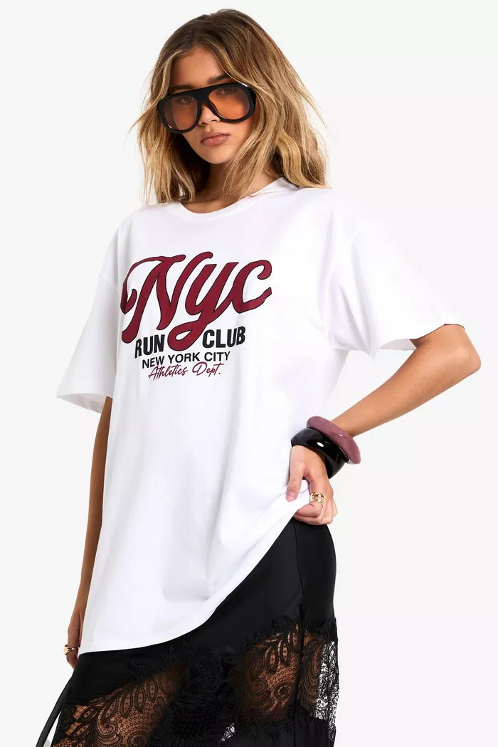 NYC Run Club Oversized T-shirt | Boohoo.com (UK & IE)