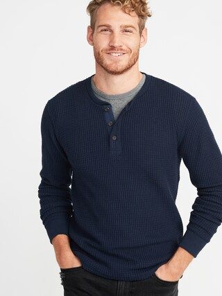 Chunky-Textured Thermal-Knit Henley for Men | Old Navy US