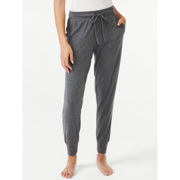 Joyspun Women's Hacci Knit Sleep Joggers, Sizes up to 3X - Walmart.com | Walmart (US)