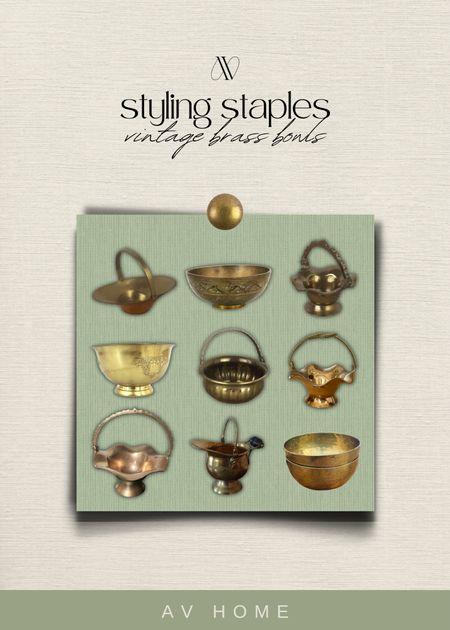 Styling Staples: Vintage Brass Bowls

#LTKFind #LTKhome