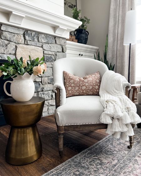 A vase of flowers, a pretty pillow and throw are all you need to create a cozy corner. 

Side table, floor lamp, home decor, area rug  

#LTKhome #LTKFind #LTKstyletip