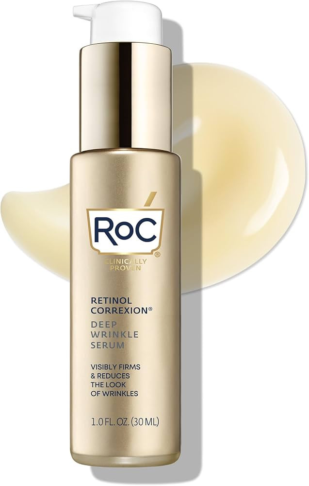 RoC Retinol Correxion Deep Wrinkle Retinol Face Serum with Ascorbic Acid, Daily Anti-Aging Skin C... | Amazon (US)