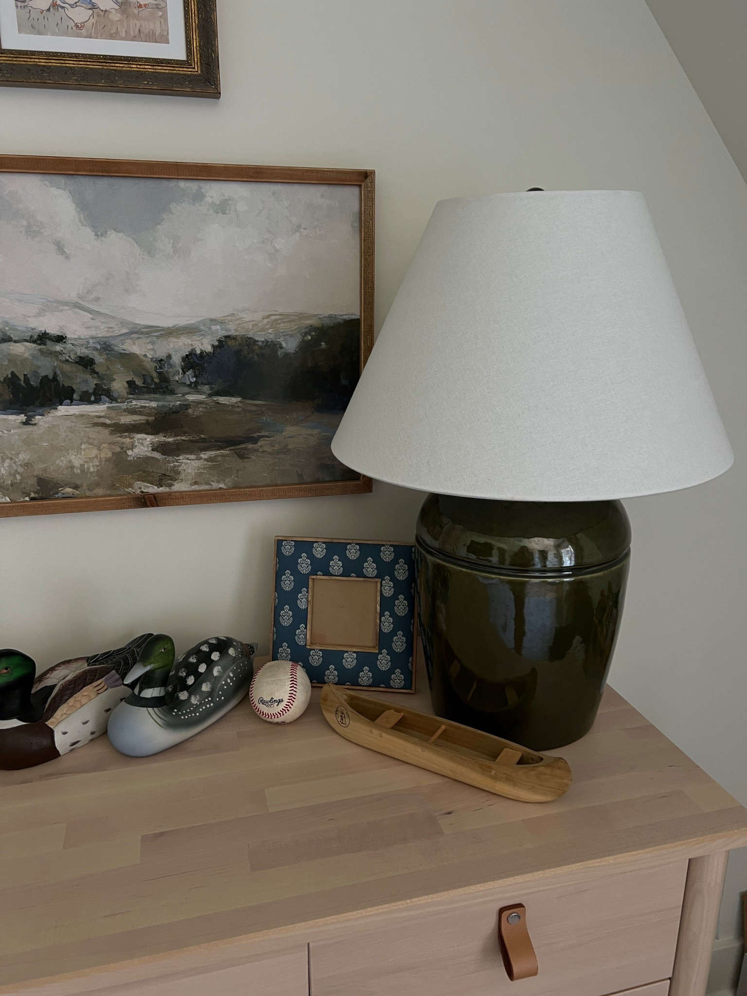 Green ceramic lamp 

#LTKHome