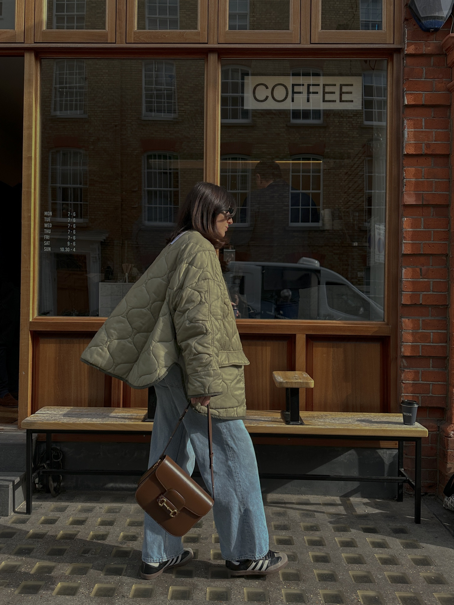 Khaki quilted jacket, black samba, blue jeans, crossbody bag

#LTKSeasonal #LTKstyletip #LTKeurope