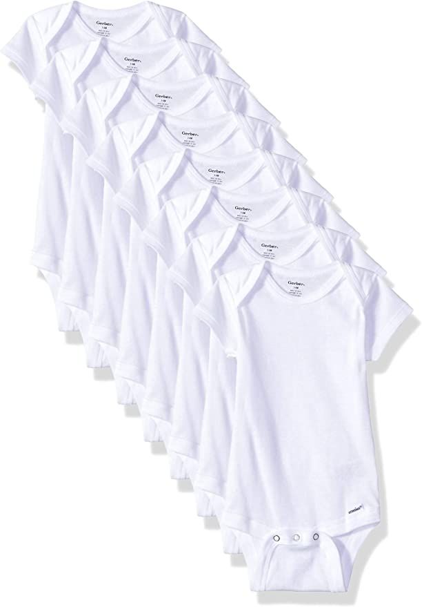 Gerber unisex-baby 8-pack Short Sleeve Onesies Bodysuits | Amazon (US)