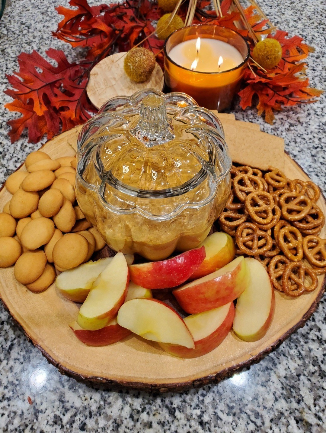Perfect hosting set up for any Fall table decor and Fall gathering! 🍁Pumpkin jar. Wood Tray. Fall decor. Fall candle. Fall Pumpkin jar. Fall floral stems. Fall stems. Fall table decor. Fall hosting dish. 

#LTKHome #LTKSeasonal #LTKParties