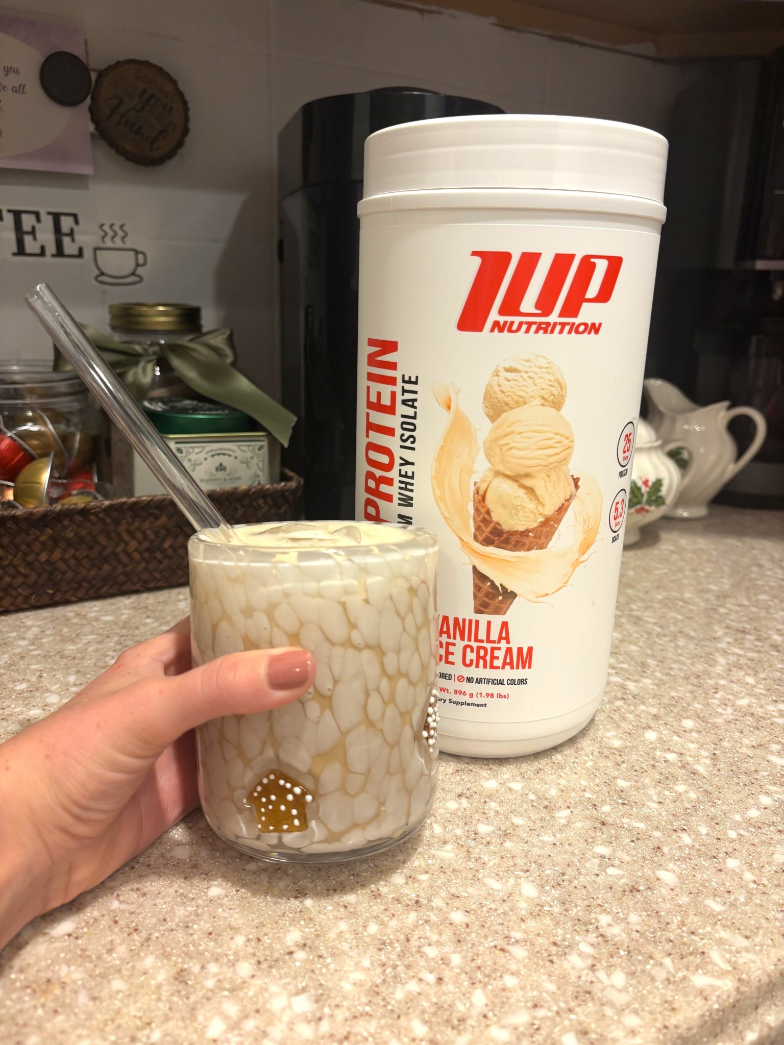 morning protein coffee 🧸🎅🏼
20% off anthro glass & website! 

use code MADDIES on 1up Nutritions website for $$ off!

#LTKHoliday #LTKCyberWeek #LTKSeasonal