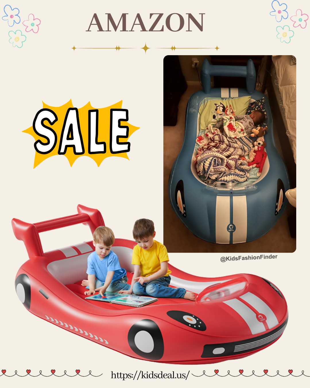 🏎️💤 Inflatable Toddler Travel Bed – Race Car Edition!

Perfect for trips, sleepovers, or hotel stays! This blow-up toddler bed comes with raised safety sides, a comfy mattress, and a hand pump for quick setup. 👶✨

Lightweight, portable & super fun — kids love the car design and bright colors! 🚗💨

Cozy, secure, and easy to pack — a dream sleep solution for little travelers. 🌙💖

#ToddlerTravelBed #InflatableBed #KidsTravelEssentials #SleepoverFun #RaceCarBed #ToddlerMustHaves #TravelWithKids #PortableBed #FamilyTravel #ParentTips 

 

#LTKTravel #LTKKids #LTKFamily