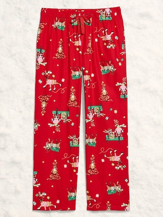 Mid-Rise Printed Flannel Pajama Pants for Women | Old Navy (US)