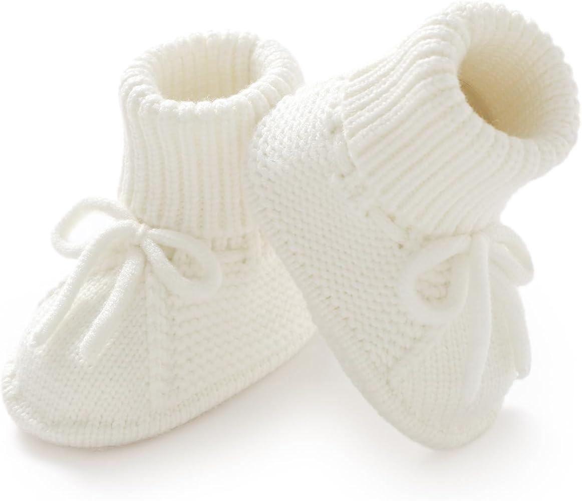 mimixiong Baby Booties Newborn Infant Sock Shoes Hand Knitted Boy and Girl Cozy Shoes | Amazon (US)