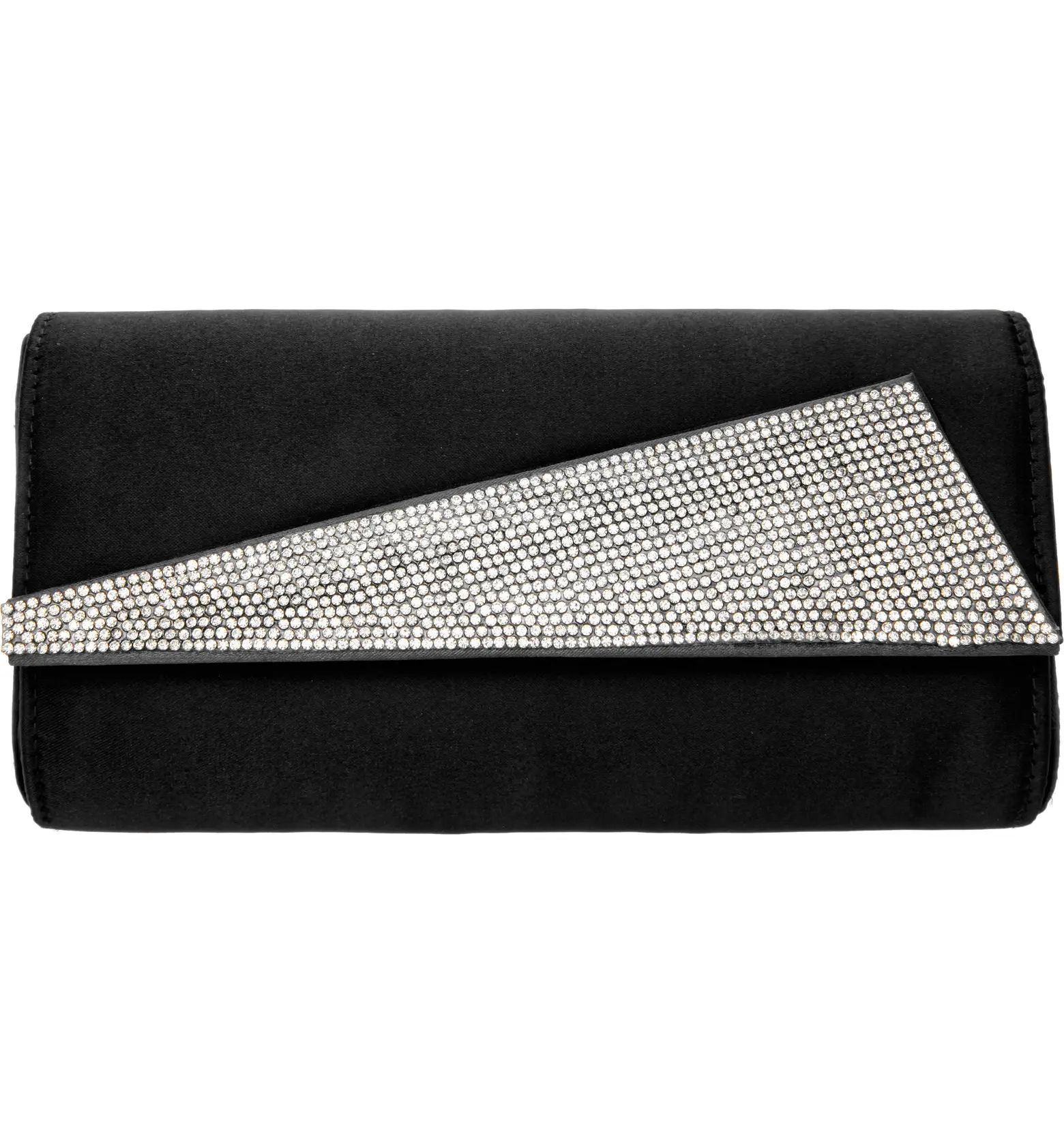 Crystal Embellished Satin Cylinder Clutch | Nordstrom