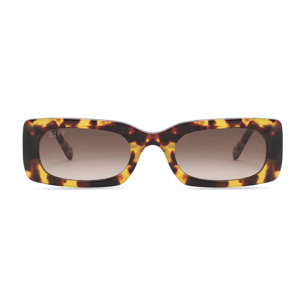 COLOR: lotus locs   amber tortoise   brown gradient sunglasses | DIFF Eyewear