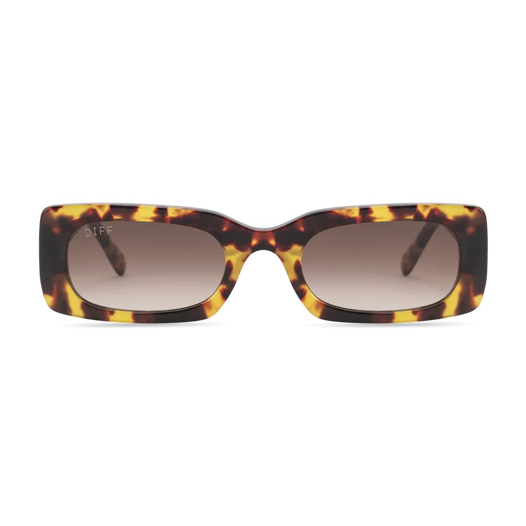 COLOR: lotus locs   amber tortoise   brown gradient sunglasses | DIFF Eyewear