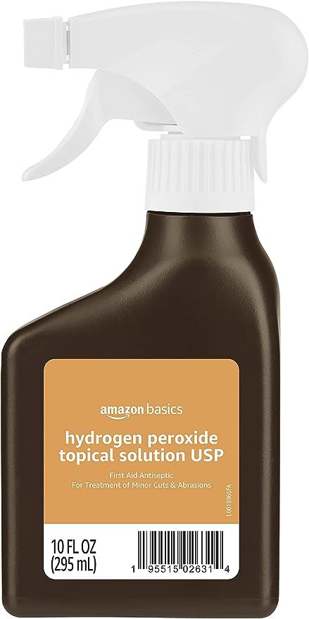 Amazon Basics Hydrogen Peroxide Topical Solution USP Spray Bottle, 10 Fl. Oz, Pack of 1 | Amazon (US)