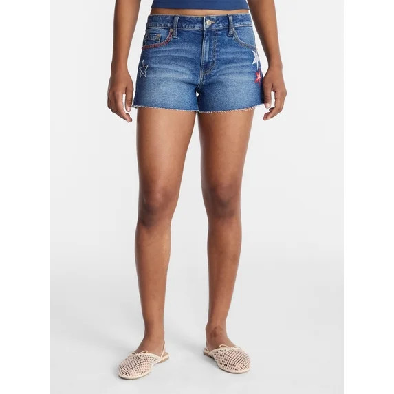 No Boundaries Americana Festival Denim Shorts, 2'' Inseam, Women's 00-18 | Walmart (US)