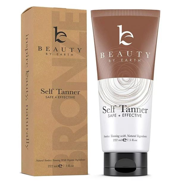 Beauty by Earth Self Tanner - Made with Organic Aloe Vera & Shea Butter, Sunless Tanning Lotion a... | Walmart (US)