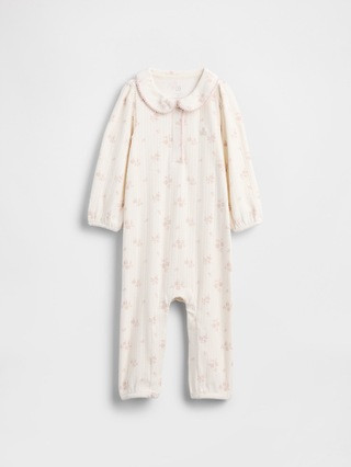 Baby Softspun Pointelle Footless One-Piece | Gap (US)