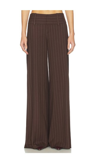 Alice + Olivia Olivia Wide Leg Flare Pant in Brown. - size 10 | Revolve Clothing (Global)