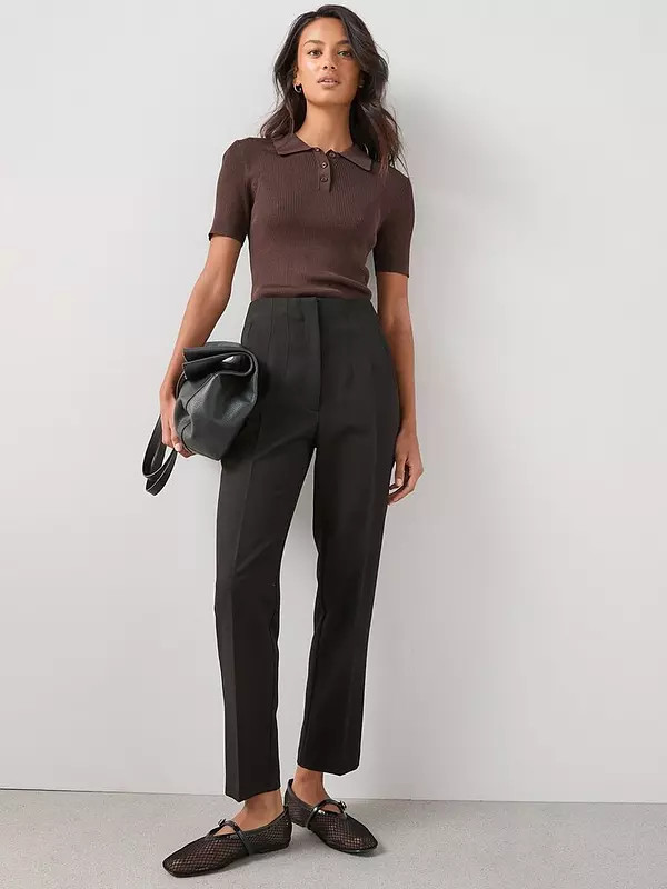 The Very Collection Tapered Leg Trouser - Black | Very (UK)