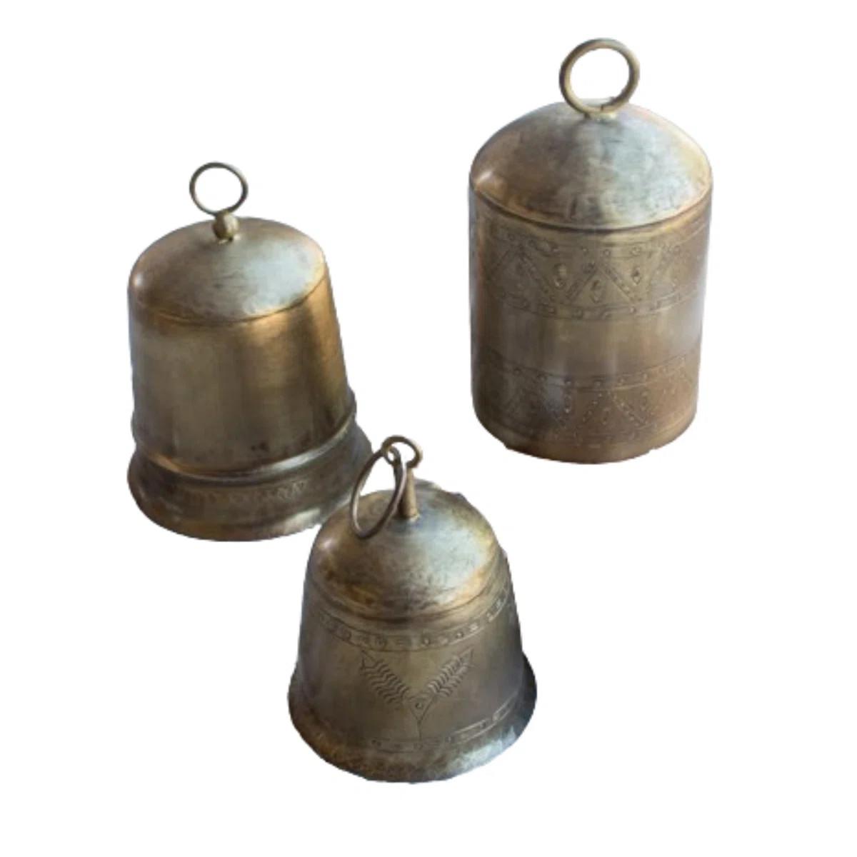 3 Piece Antique Brass Finish Bells Set | Wayfair North America