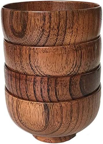 Amazon.com: Lavaux Designs Acacia wood small bowls 3 fl oz | hand carved wooden Kitchen cups for ... | Amazon (US)