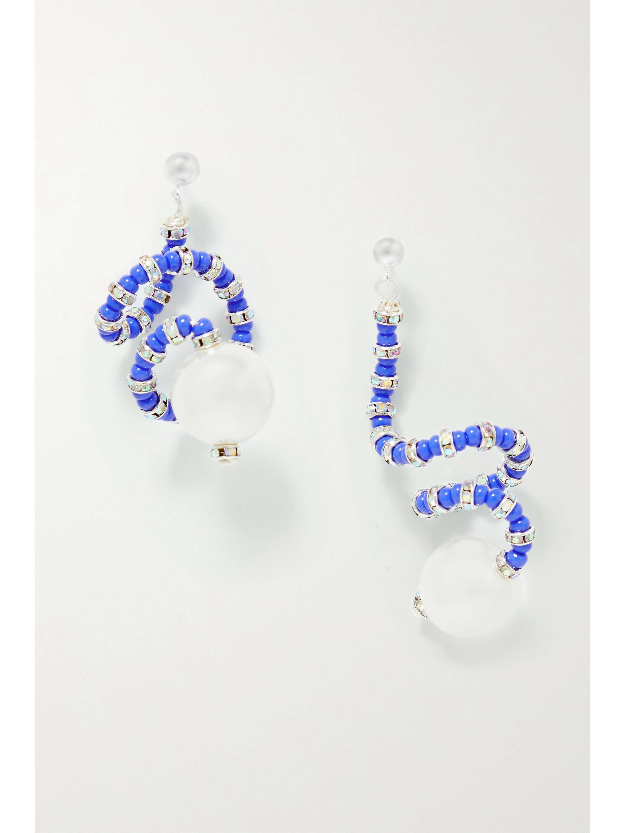 Klein silver-plated multi-stone earrings | NET-A-PORTER (US)