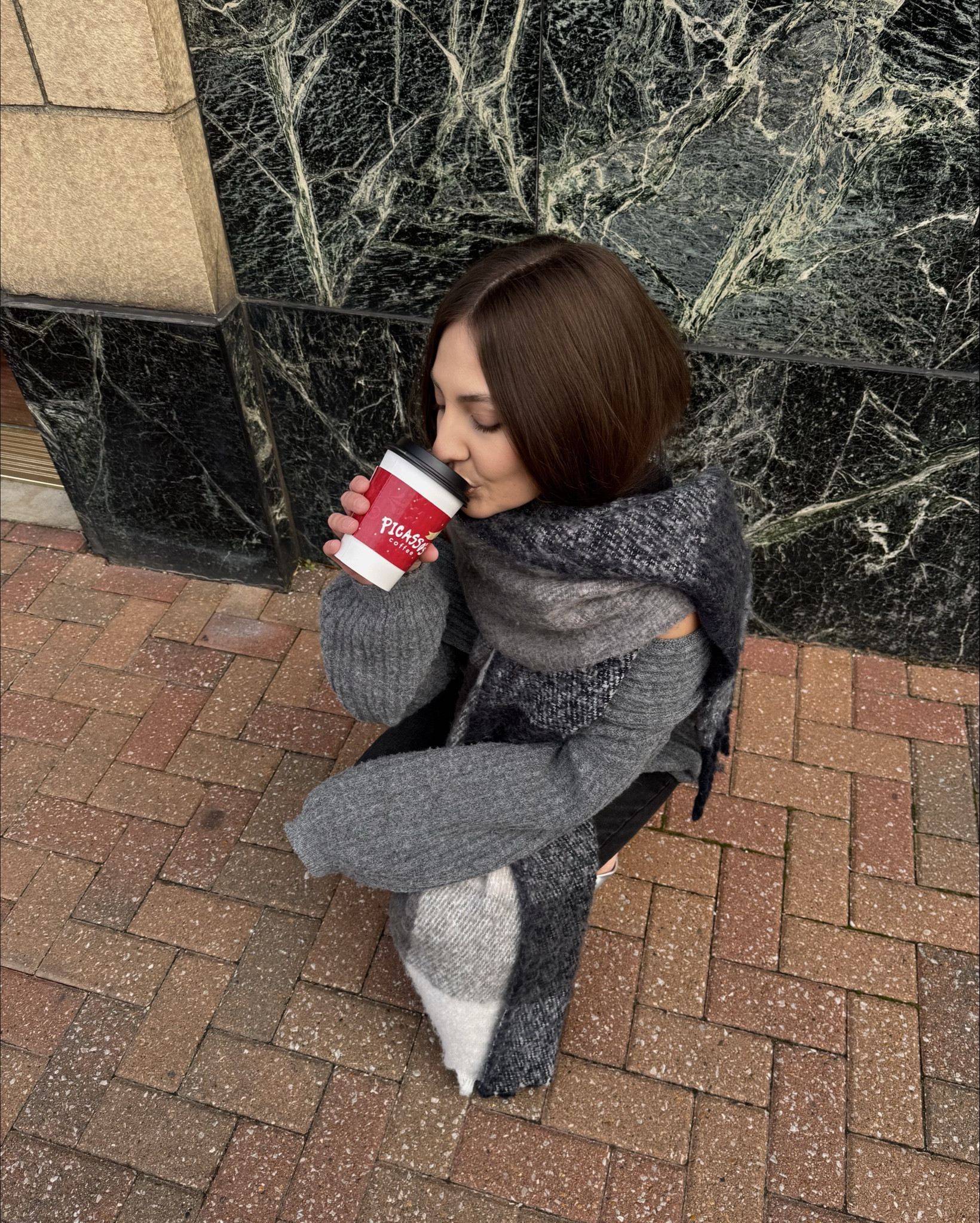 Winter outfit inspo❄️🤍 scarf is from Marshall’s but linked similar! 

#LTKSeasonal #LTKHoliday #LTKStyleTip