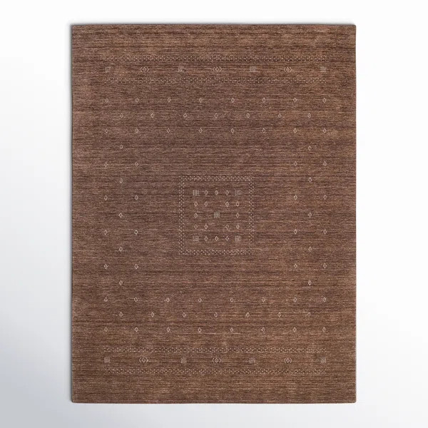 Nilles Handmade Hand-Knotted Tan/White Area Rug | AllModern