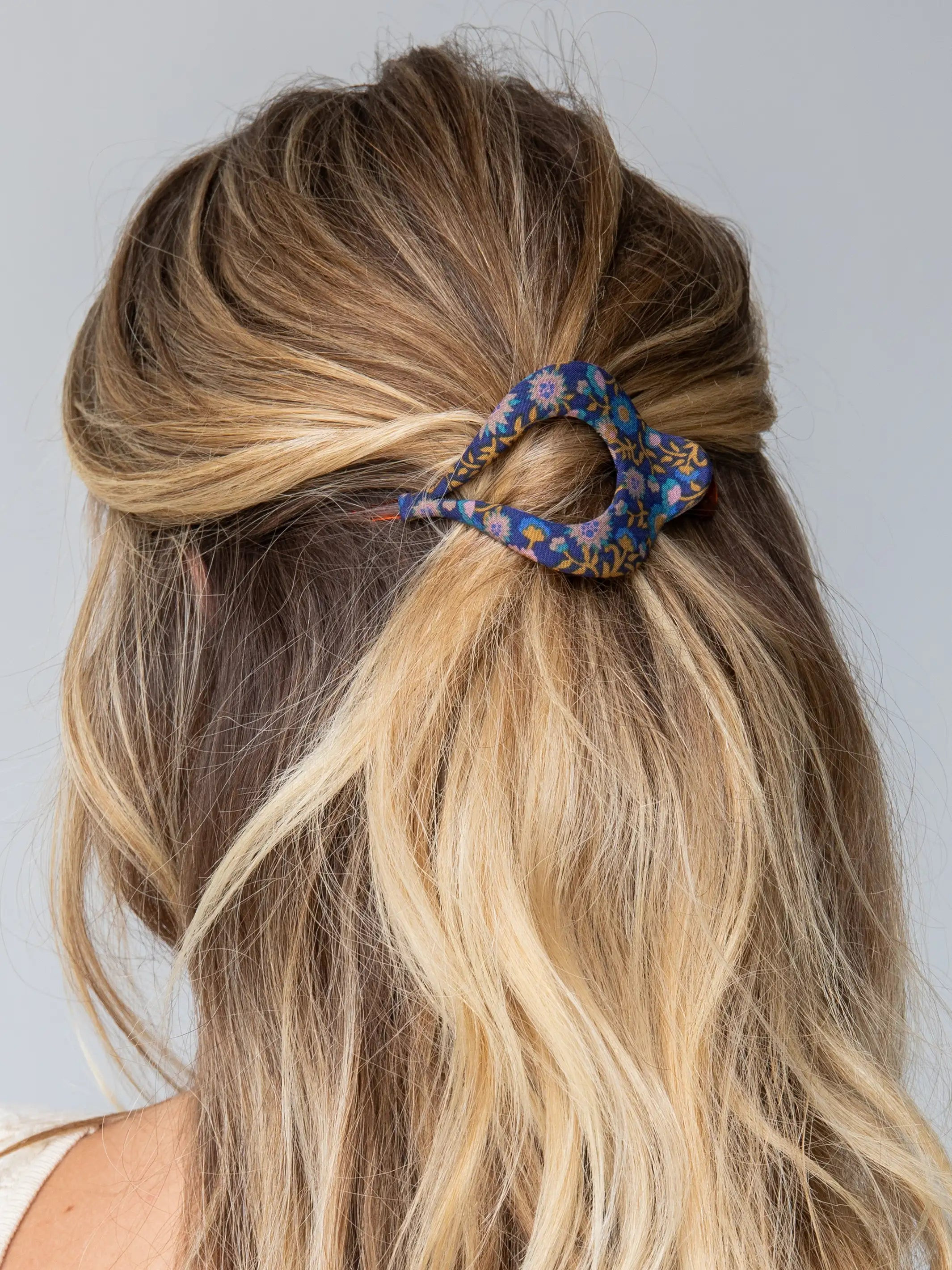 Floral Fabric Boho Hair Clip - Cream | Natural Life