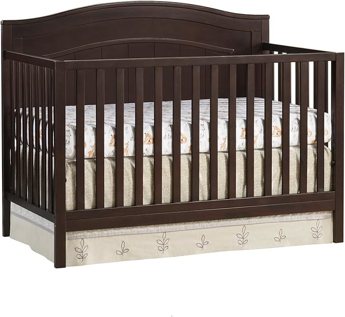 Oxford Baby North Bay 4-in-1 Convertible Crib, Espresso Brown, GreenGuard Gold Certified | Amazon (US)