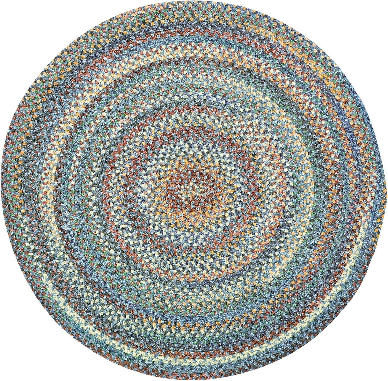 Capel American Heritage Legacy Blue 0' 36" Round Braided Rug | Amazon (US)