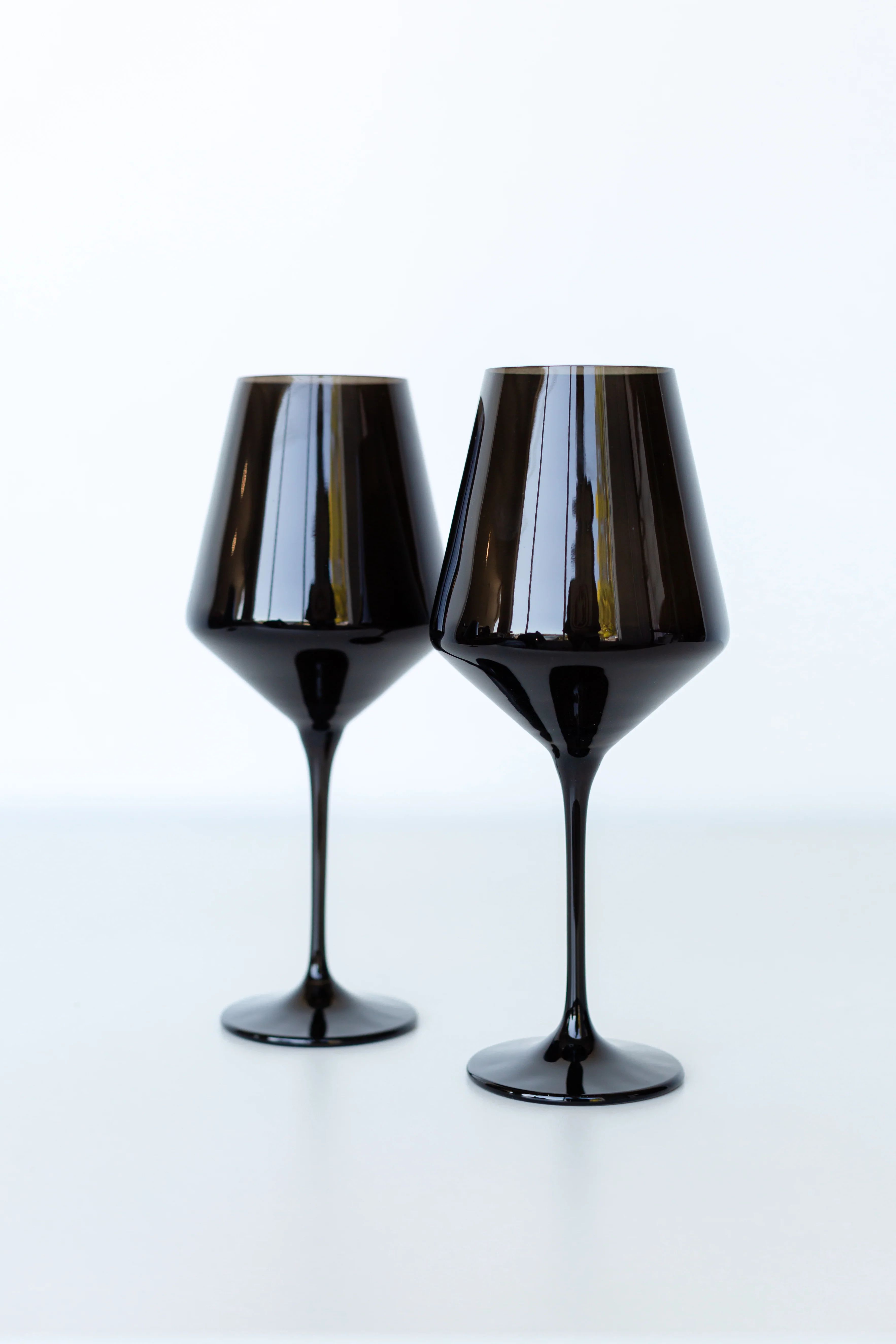 Estelle Colored Wine Stemware - Set of 2 {Black} | Estelle Colored Glass