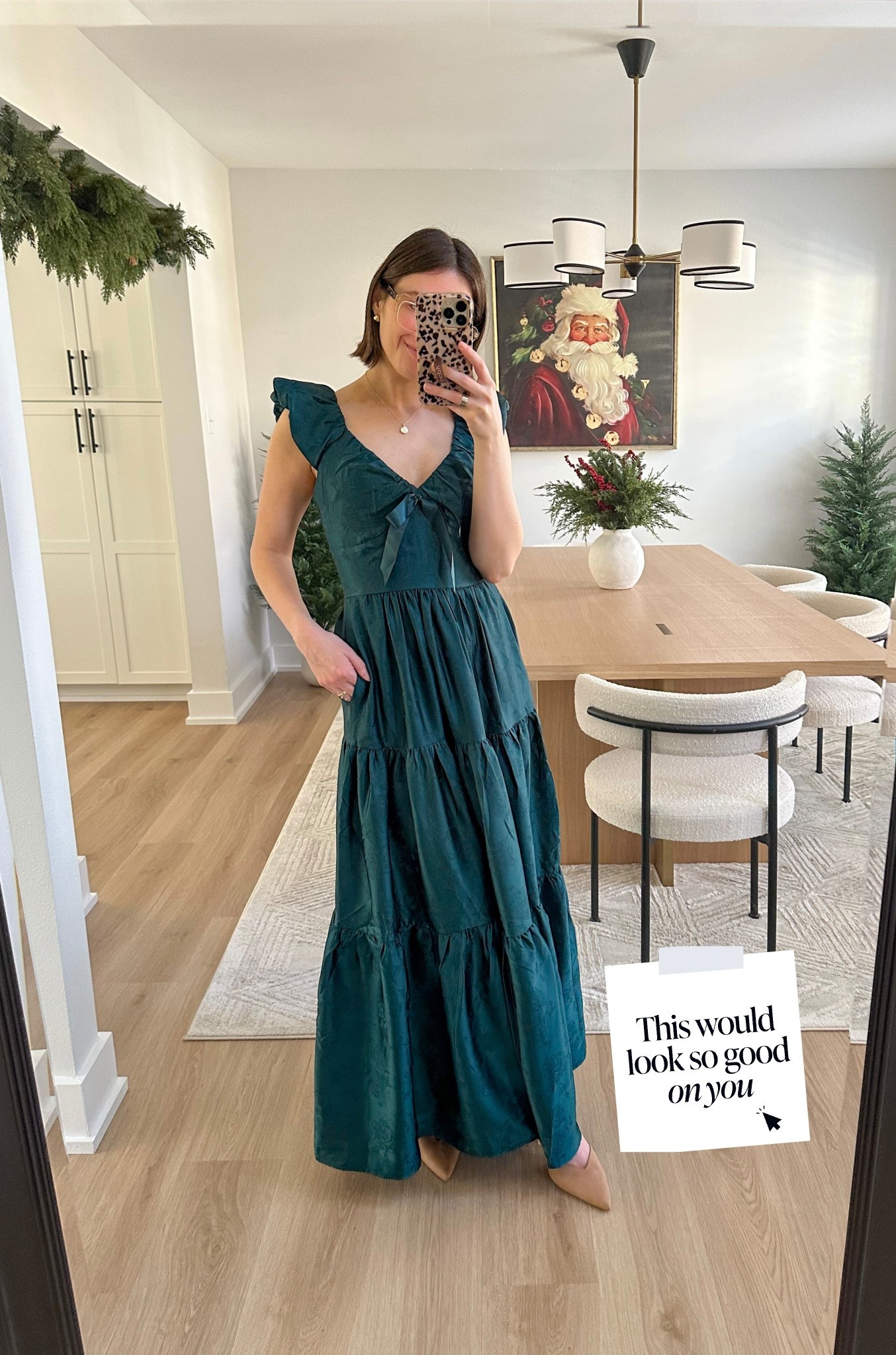Francesca’s Flutter Sleeve Tiered Maxi Dress in forest green😍 this would be perfect for Christmas family photos or events! I’m 5’3” and wearing an xs and it’s tts - it has pockets!!

Christmas card dress, Christmas photo dress, Christmas dress, family photos dress, maxi dress, petite friendly dresses, dress with pockets, cocktail dress, winter wedding guest dress, fall wedding guest dress, holiday party dress, holiday event dress, Christmas party dress


#LTKPetite #LTKCyberWeek #LTKHoliday