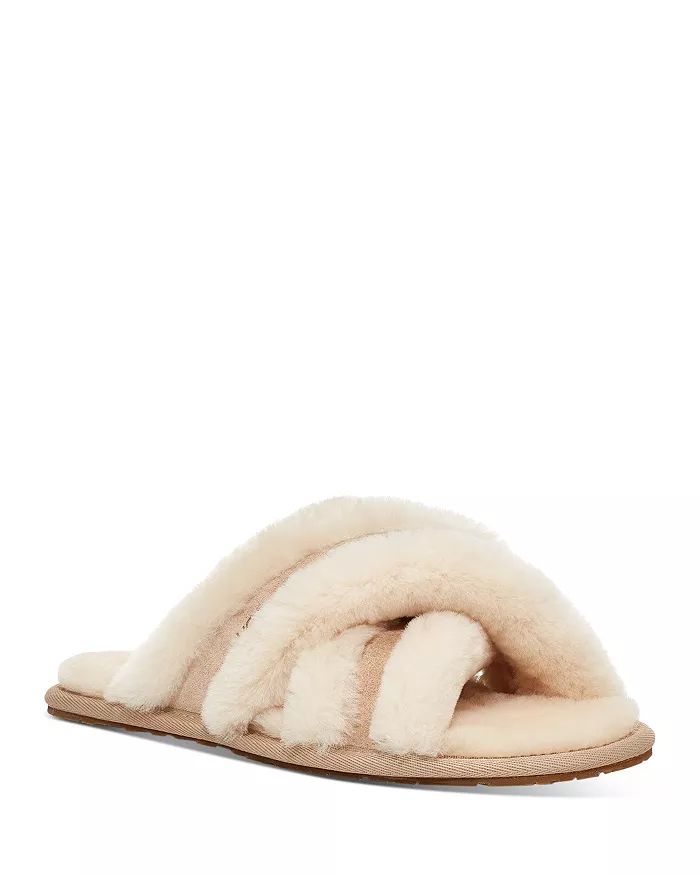 UGG&reg; Women's Scuffita Cross Strap Shearling Slippers Back to Results -  Shoes - Bloomingdale'... | Bloomingdale's (US)