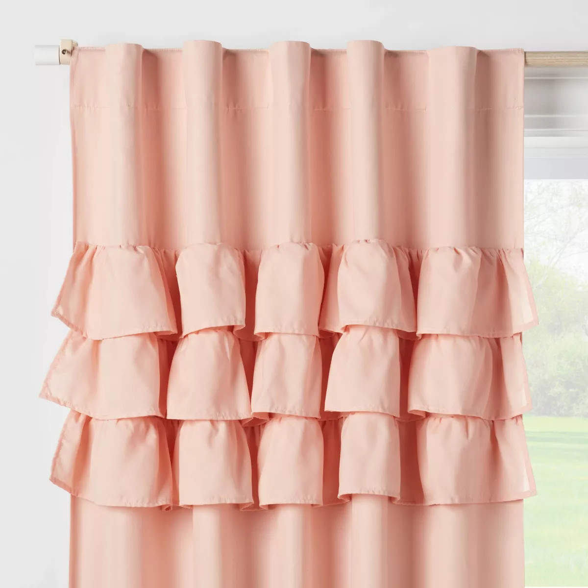 Ruffle Blackout Kids' Curtain Panel - Pillowfort™ | Target