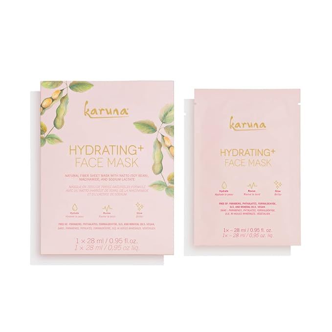 Karuna Hydrating+ Facial Sheet Mask: Soybean & Hyaluronic Acid Help Skin Restore Moisture, Natura... | Amazon (US)