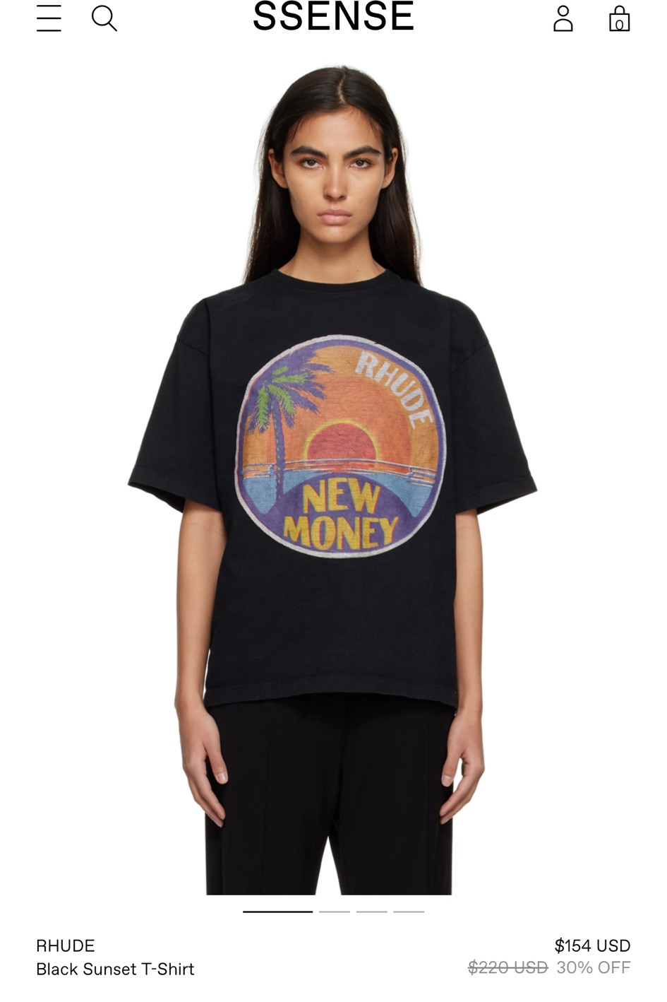 Rhude - Black Sunset T-Shirt curated on LTK