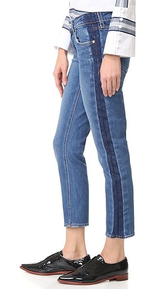 Derek Lam 10 Crosby Mila Tuxedo Stripe Boyfriend Jeans | Shopbop