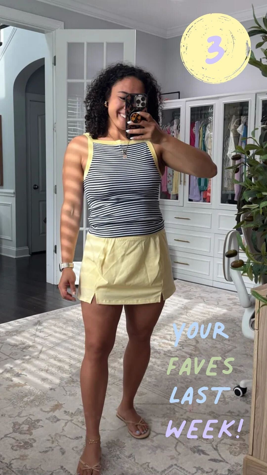 A summer outfit formula that everyone loved! Simple striped tank and a skort, perfect for summer! 

 #LTKgrwm #LTKootd #LTKSeasonal
